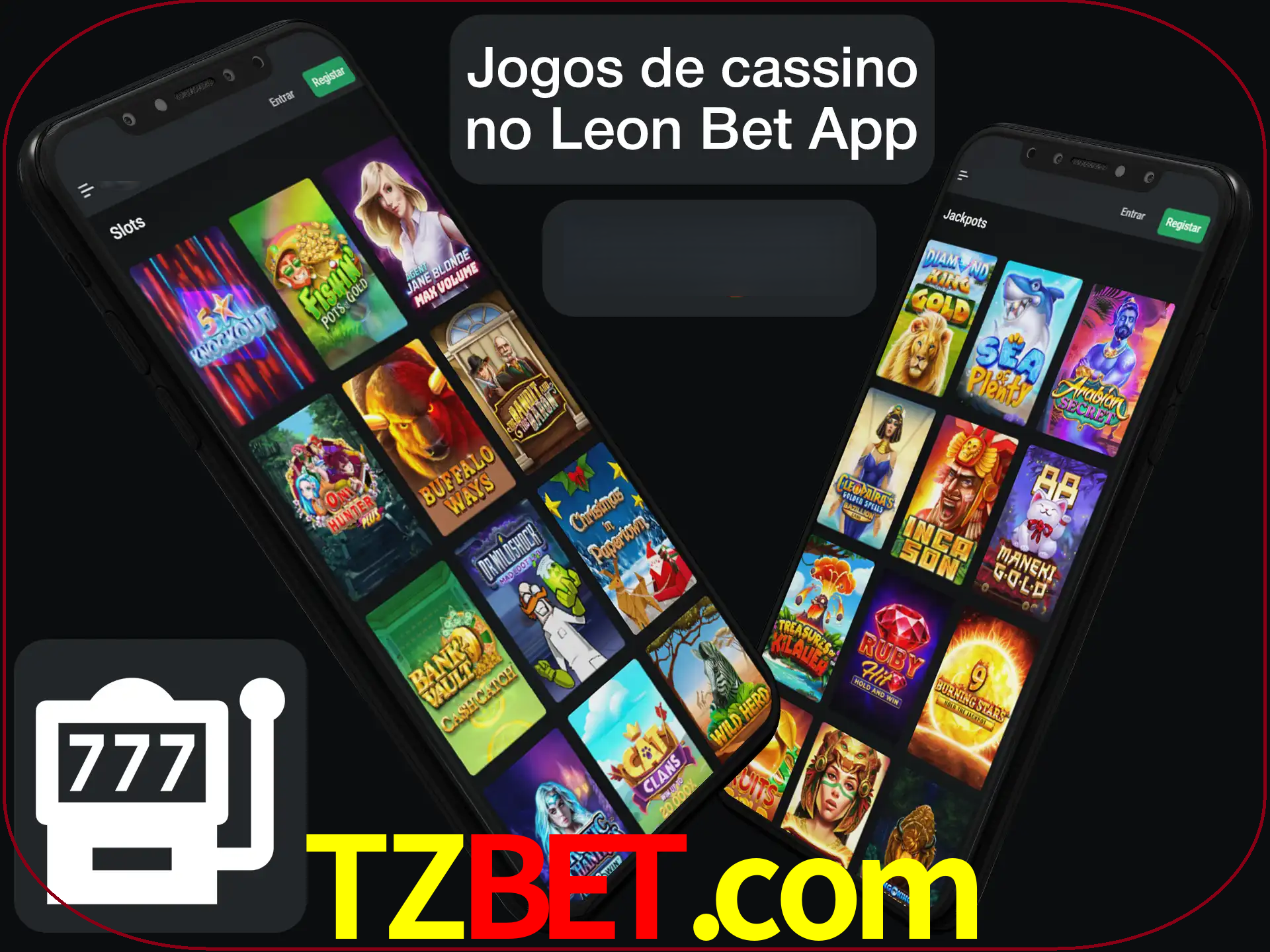 Escolha quais jogos de cassino jogar no app.