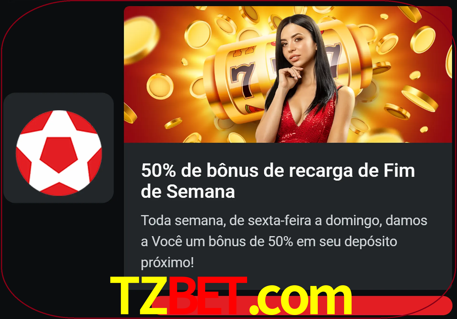 Volte a cada semana para receber novos bônus em dinheiro.