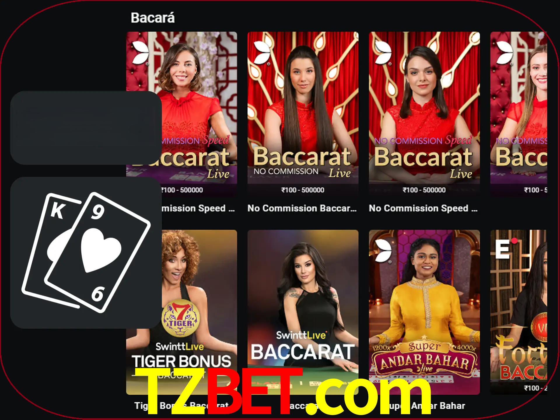 Ganhe muito dinheiro jogando jogos de bacará.