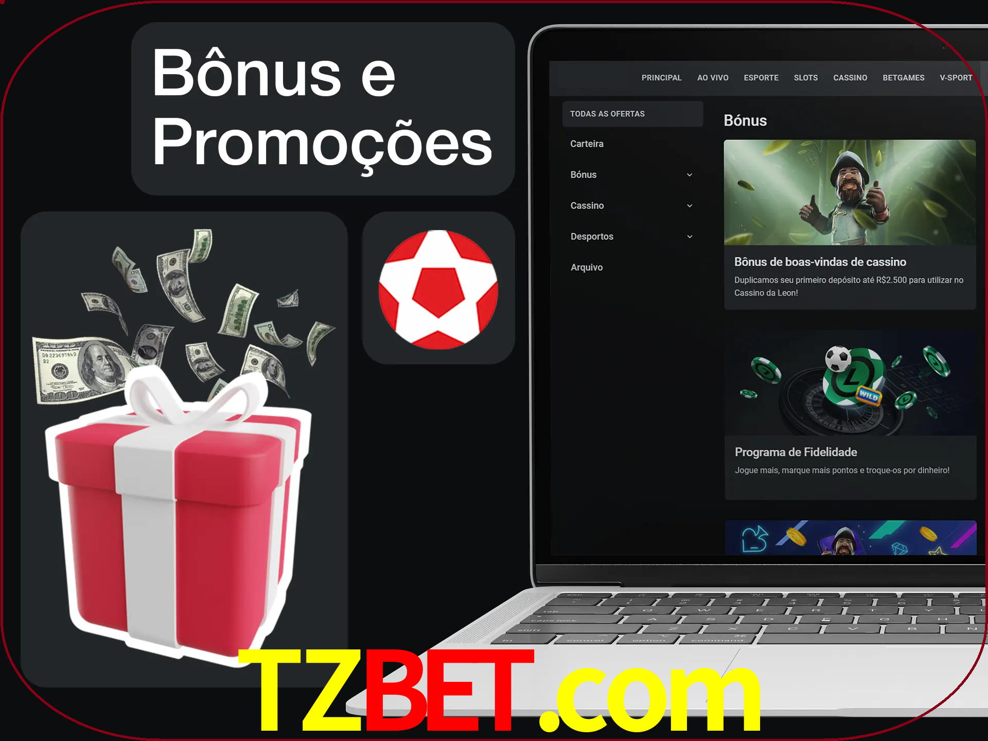 Verifique se há novos bônus e promoções.